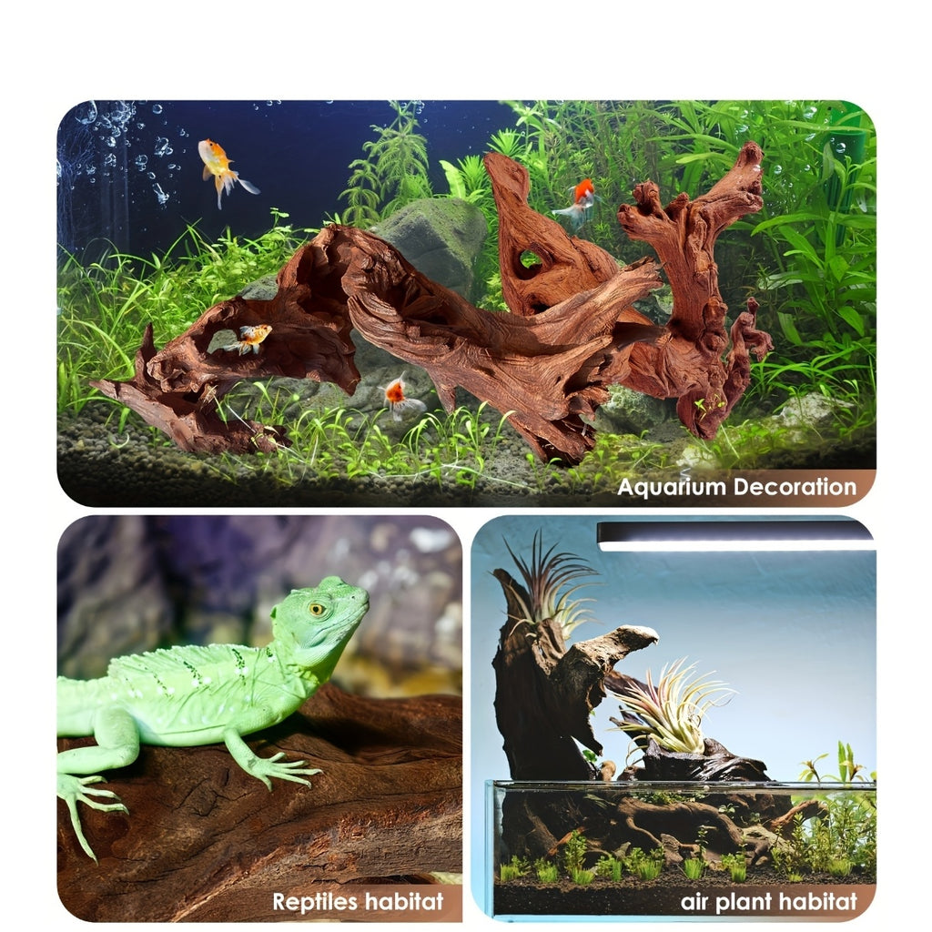 Aquarium Driftwood 2-Pack, 9-14 Inch Natural Wood Branches for Fish Tank Aquascaping, Reptile Terrarium Decor and Habitat Layouts