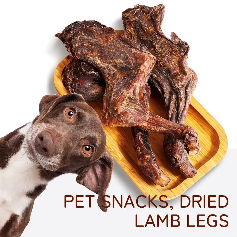 Lamb Leg Dog Chew 100g, Air-Dried Bone-In Dog Treat for Supervised Chewing, At-Home Reward Time and Seasonal Dog Owner Gift Baskets