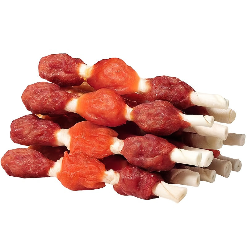Rawhide Dog Chew Sticks with Chicken and Duck Wrapped Options, 120g or 155g Mixed Chew Treat Packs for Supervised Snacking and Everyday Rewards