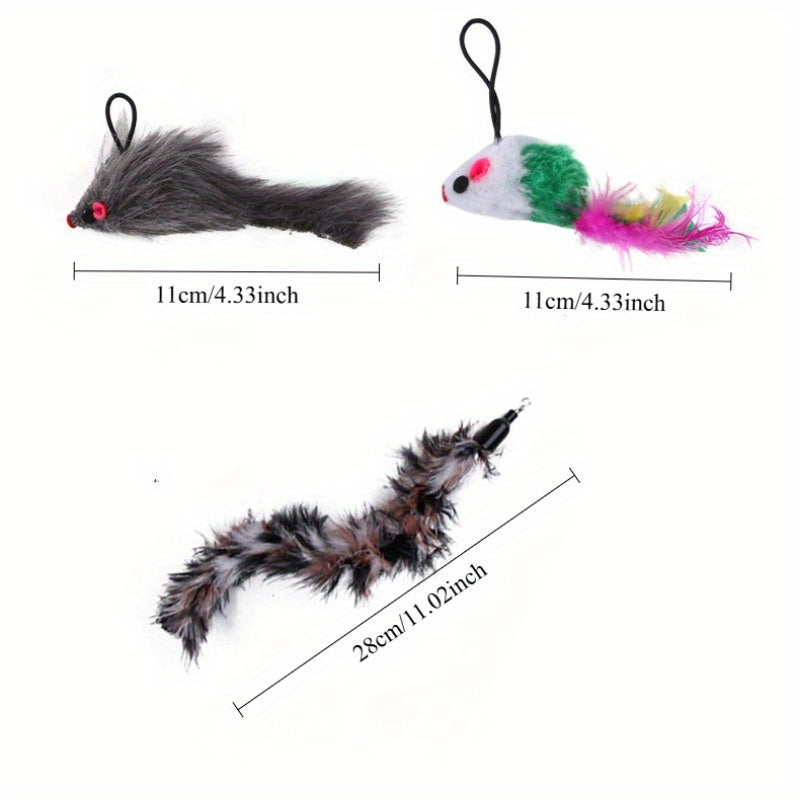Suction Cup Cat Wand Toy with Two Flexible Teaser Rods, Lake Blue Interactive Feather-Style Cat Toy for Indoor Cats and Supervised Kitten Play