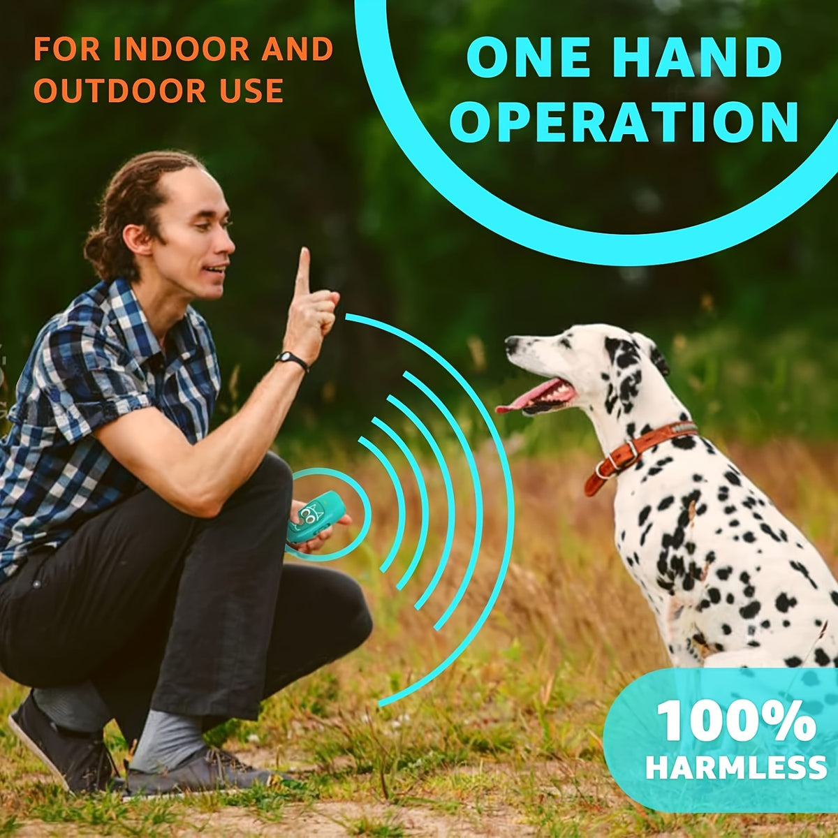 Dog Repeller with Soundwave Technology, Anti-Barking Dog Training Device for Adult Handlers, One-Size Design in Seven Color Options