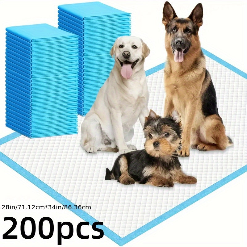 Extra Large Dog Pee Pads 200 Count, 34 x 28 Inch 6-Layer Absorbent Puppy Training Pads with Leak Protection and Odor Control for Indoor Pet Care