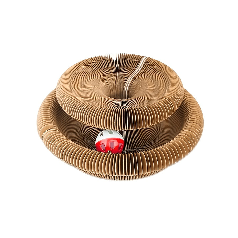 Cat Scratcher Ball Toy 2-Pack, Magic Organ Scratching Board for Indoor Cats, Battery-Free Interactive Play and Everyday Enrichment