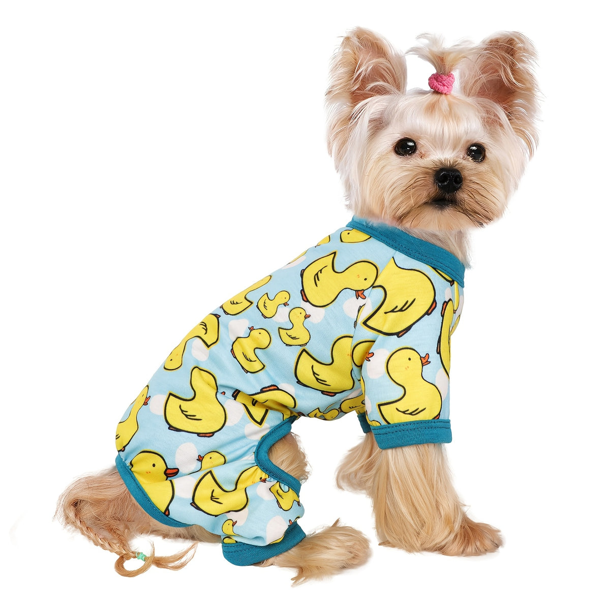 Four-Leg Dog Pajamas for Small Dogs and Cats, Soft Stretch Knit Pullover Pet Onesie for Spring Summer Lounging, XS S M L in Five Color Options