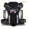 Dog Harness Vest with 5 Patches, Adjustable Reflective Oxford Walking Gear with Soft Mesh Lining for Small Medium Large Dogs, XS to XL