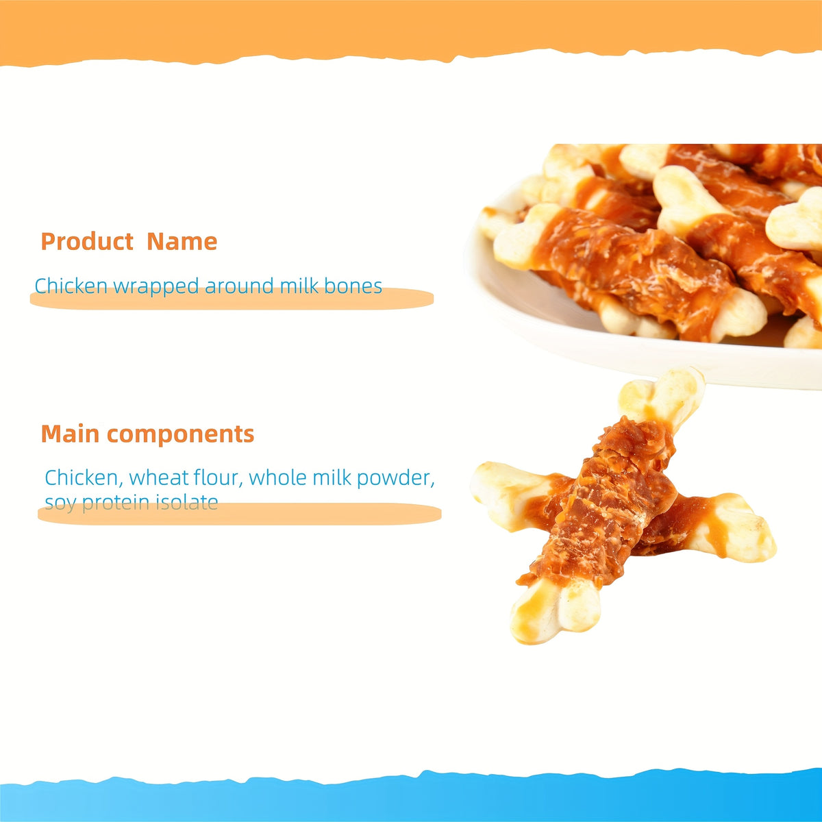 Dog Treat Snack Selection with 17.6oz Five-in-One Combo or 3.53oz Chicken Milk Stick Option for Supervised Rewards and Everyday Treat Time