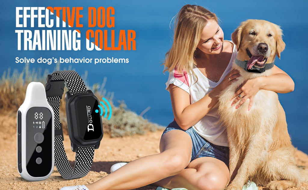 Dog Training Collar D80 with Remote Control, Rechargeable Black Adjustable Nylon Collar with Listed Beep and Vibration Modes for Supervised Single-Dog Sessions