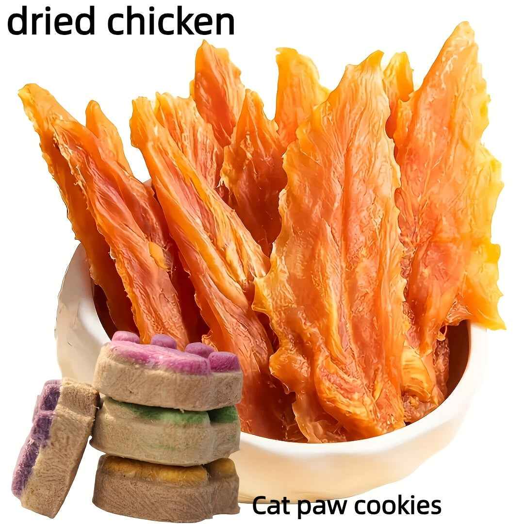 Dog Treat Strips in Chicken or Duck Jerky, Easy-to-Tear Chewy Training Rewards and Daily Snacks for Small, Medium and Large Dogs