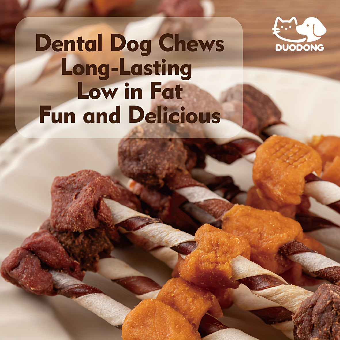 Dog Treats with Chicken Jerky, Duck Strips, Sweet Potato Wraps or Triple Flavored Kabobs, Selectable Snack Packs for Supervised Rewards