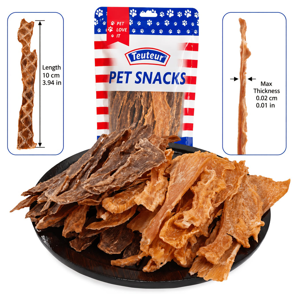 Duck Jerky Dog Treats Twin Packs, 80g Duck Strips or 106g Chicken and Duck Jerky Options for Supervised Training Rewards and Everyday Snack Breaks