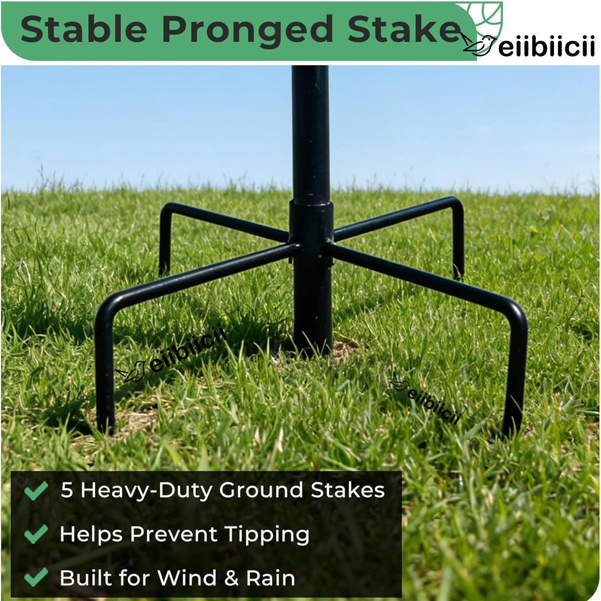 Bird Feeder Pole with Squirrel Baffle, 92-Inch Listed Garden Feeding Station Stand with Adjustable Shepherd Hooks and Metal Trays, Birdhouse Not Included