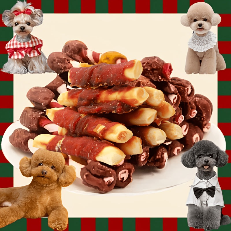 Dog Chew Treats Kabob Mix with Triple Flavor Options, 4 oz and 7.3 oz Packs Plus Combo and Sample Selections for Supervised Snack Time