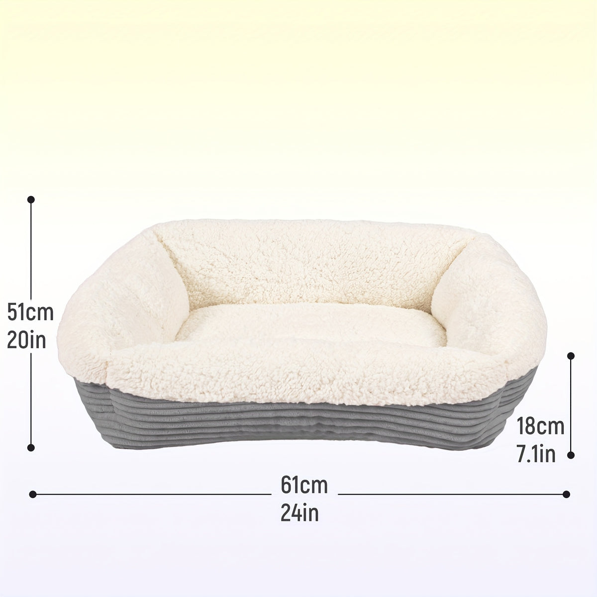 Machine Washable Pet Bed for Cats and Dogs, Thick Plush Winter Sleeping Cushion with Non-Slip Base, Pink or Gray in Round and Rectangle Options