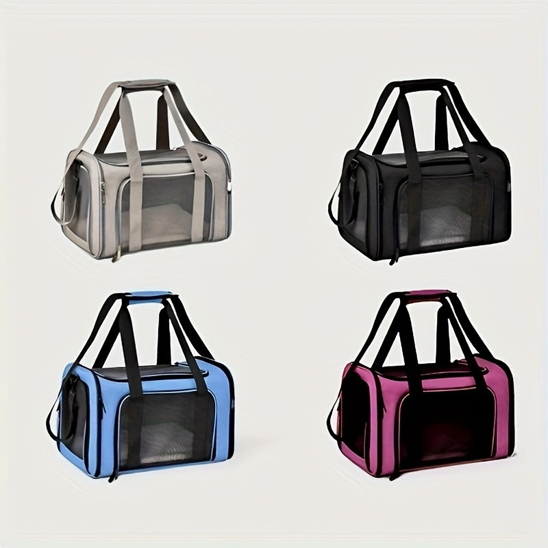 Soft-Sided Cat Carrier for Pets Up to 15 lbs, Collapsible Travel Bag for Small Dogs, Puppies and Cats, Vet Visits and Everyday Trips