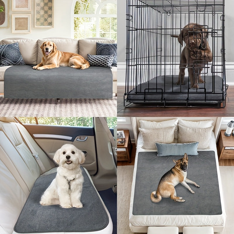 Washable Pee Pads for Dogs 2 Pack, Four-Layer Reusable Non-Slip Puppy Training and Whelping Mats in Six Sizes for Crates, Playpens and Floors