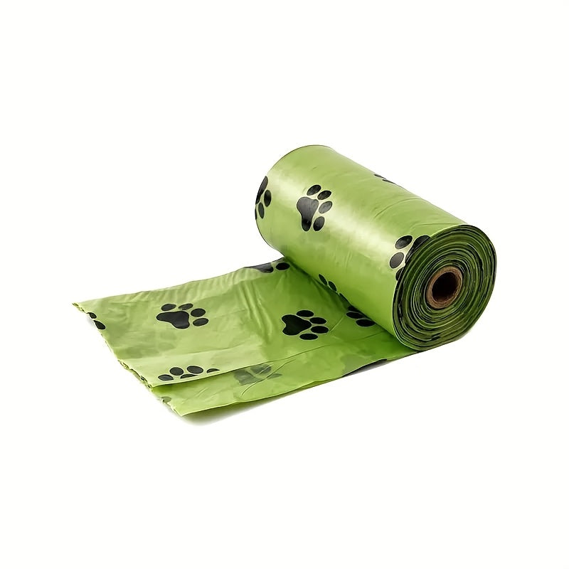 Scented Dog Poop Bags in 120, 540 or 1080 Count Options, Green Paw Print Waste Bag Rolls and Dispenser Sets for Daily Walks and Pet Cleanup