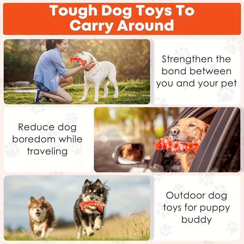 Dog Chew Toys for Large Dogs with Flame Bone or Light Green Crocodile Style Options, Supervised Chewing and Everyday Interactive Pet Play