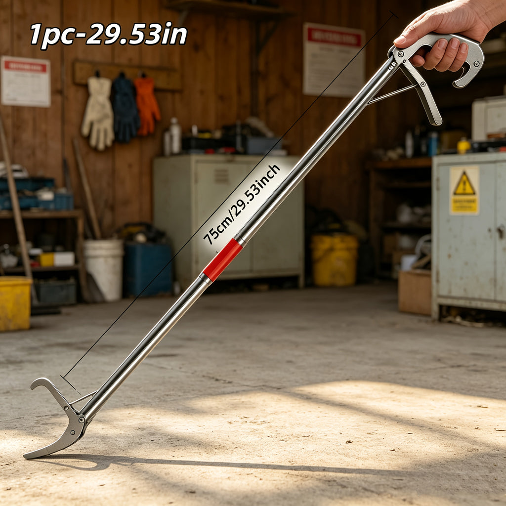 Grabber Reacher Tool, 47.24-Inch Foldable Telescopic Stainless Steel Gripper with Anti-Slip Grip for Outdoor Litter Pickup and Fishing Tasks