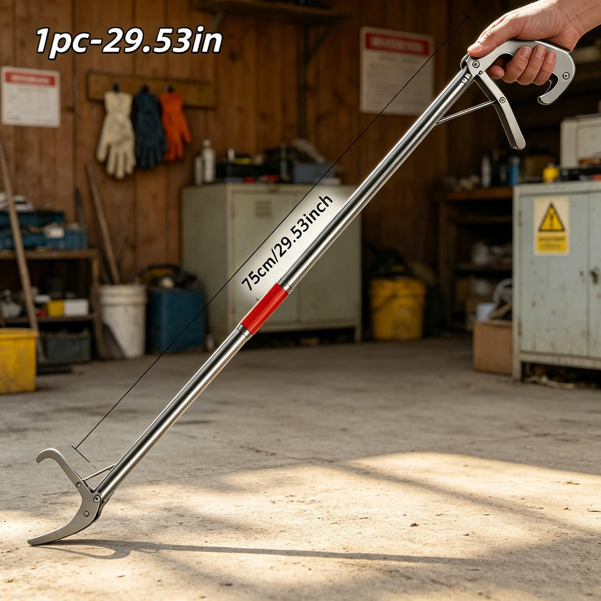 Grabber Reacher Tool, 47.24-Inch Foldable Telescopic Stainless Steel Gripper with Anti-Slip Grip for Outdoor Litter Pickup and Fishing Tasks