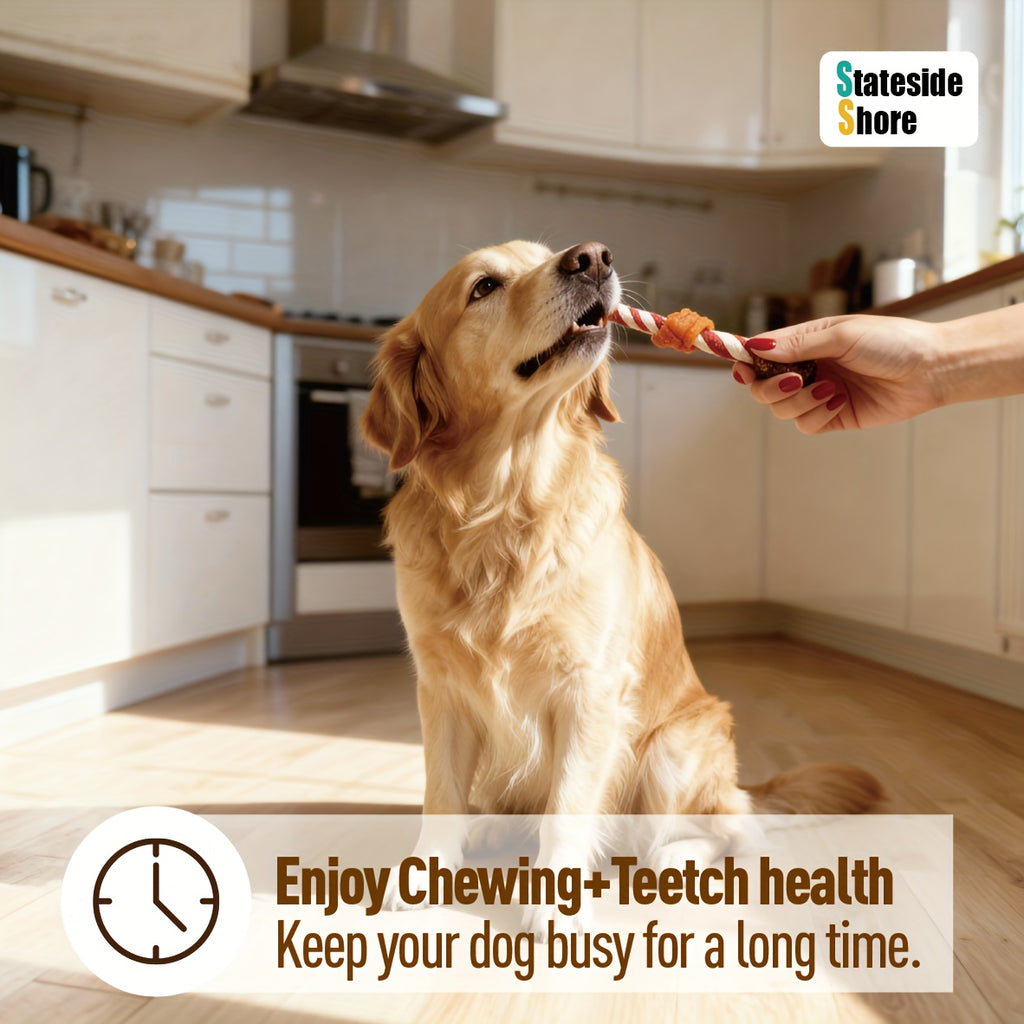 Rawhide Kabob Dog Treats with Beef, Chicken and Chicken Liver, Plus Twist Stick Options in 100g to 900g Packs for Supervised Chewing