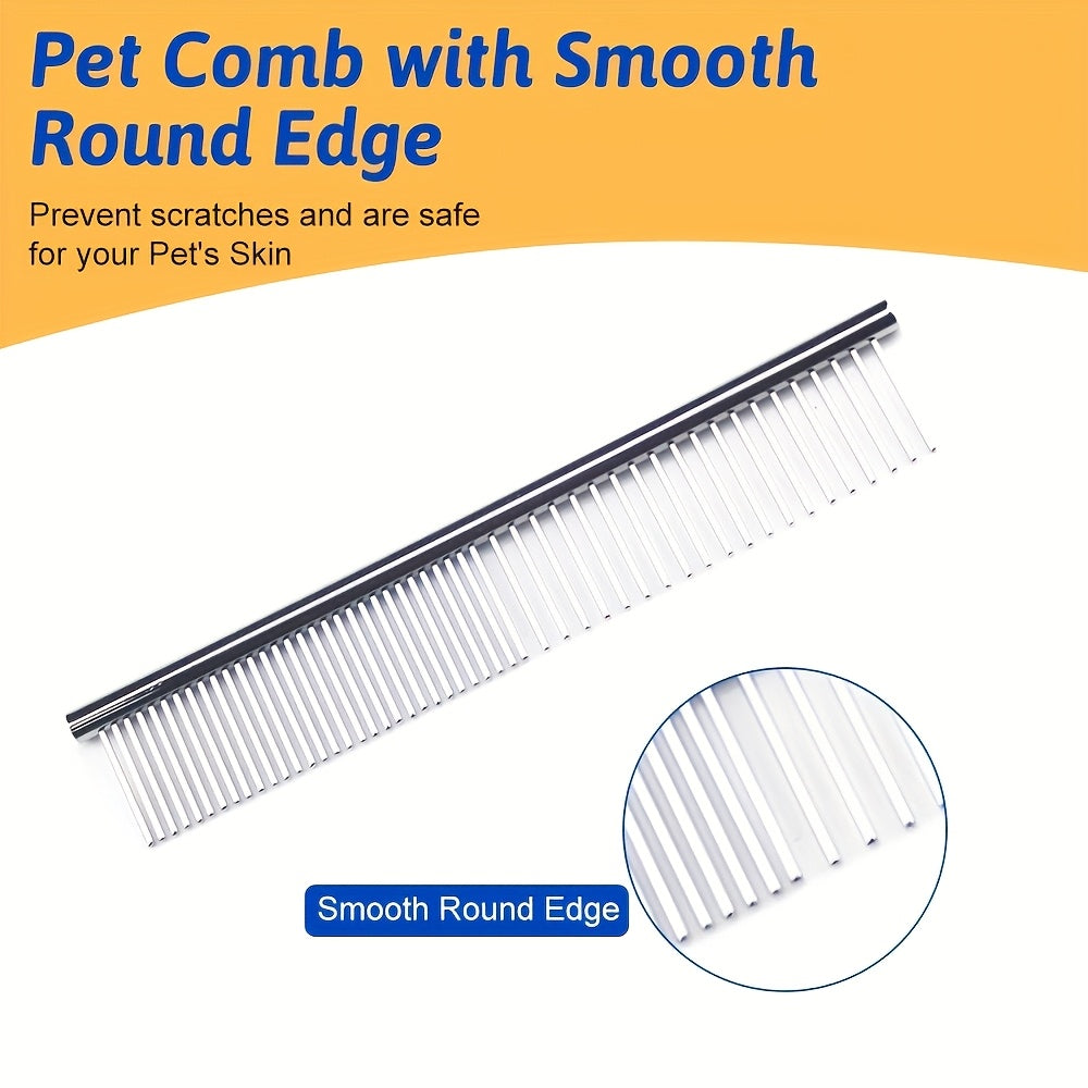 Pet Grooming Scissors 6-Piece Set with Titanium-Coated 4CR Stainless Steel and Rounded Tips, Manual Coat Trimming Tools for Dogs and Cats