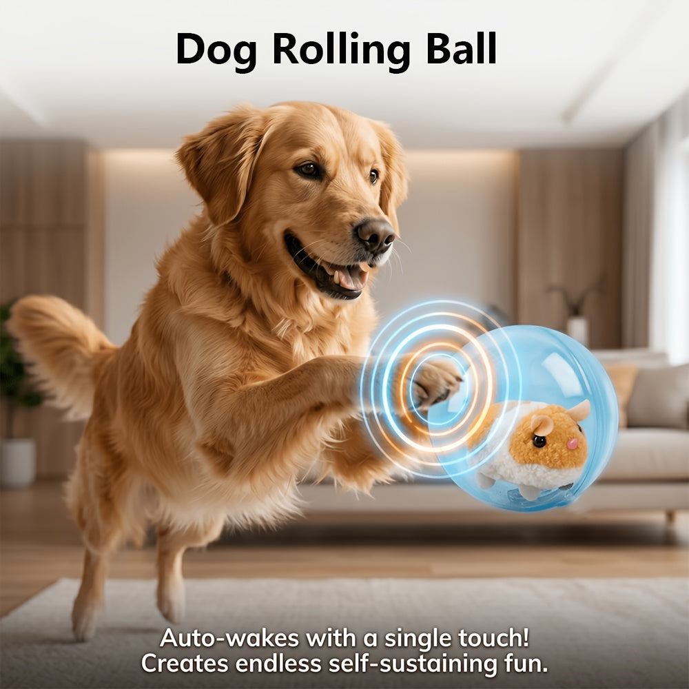 Rechargeable Dog Chase Toy with Obstacle-Avoiding Play, Blue or Pink Mouse and Rabbit Options for Small and Medium Dogs, Supervised Interactive Pet Play