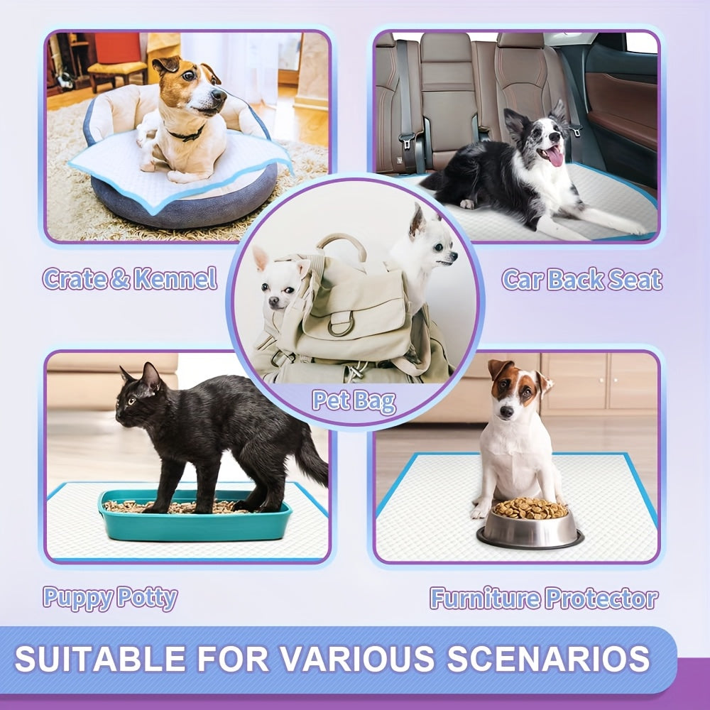 Absorbent Dog Potty Pads for Home, Travel and Camping, 101 or 200 Count Puppy Training Pad Options with Protective Backing for Daily Cleanup