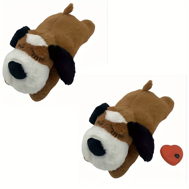 Heartbeat Puppy Toy, Soft Plush Cuddle Companion for Dogs and Kittens, Dog, Cat and Bear Styles with Single or Two-Piece Options, Batteries Not Included