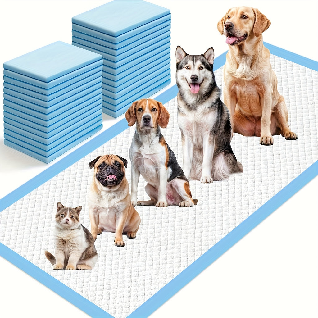 Disposable Dog Pee Pads for Potty Training, 30 x 36 Inch 60 Count or 31 x 47 Inch 40 Count, Extra Large Absorbent Puppy Pads for Home and Crate Use