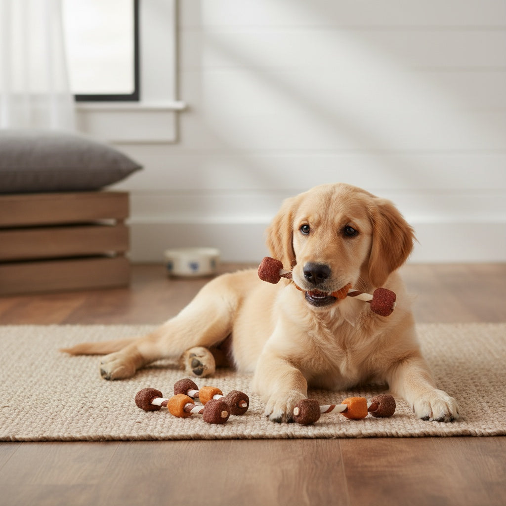 Dog Chew Kabobs with Chicken, Beef and Liver, Triple Flavor Dog Treats for Supervised Snack Time in 100g, 300g, 600g and 900g Packs