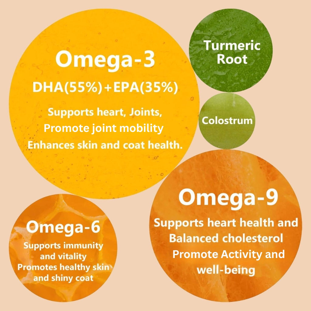 Salmon Oil Soft Chews for Dogs and Cats, 120 Count Omega-3 Fish Oil Supplement for Skin and Coat Care, Salmon Flavor Pet Chews, 300g