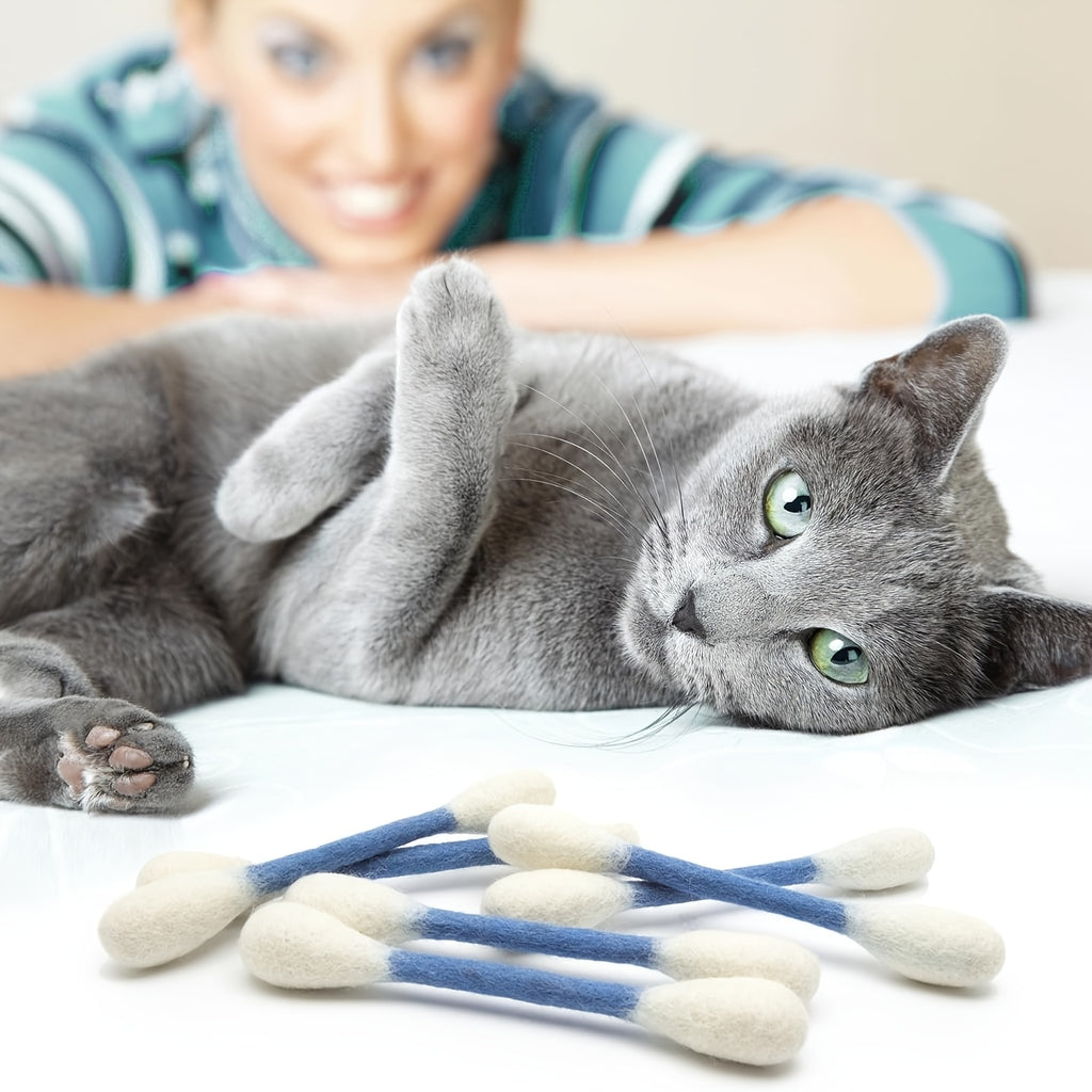 Interactive Cat Toy Sticks 10 Pack, Extra Large Assorted Color Pet Toys for Supervised Indoor Play, Daily Activity and Cat Lover Gifts