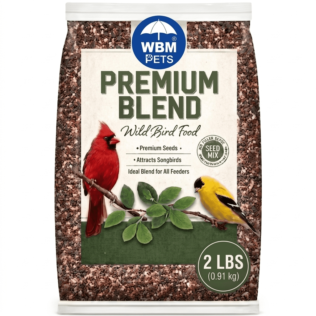 Wild Bird Seed 2 lb Bag for Outdoor Hanging Feeders, Lawn Stands and Ground Feeding Stations, Year-Round Backyard Songbird Watching