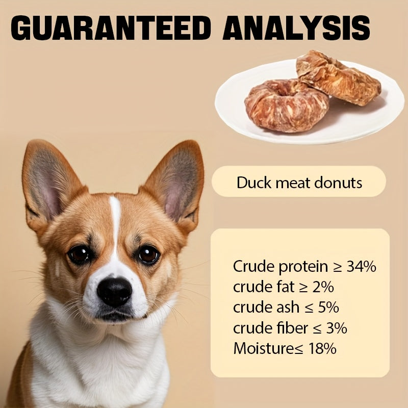 Donut Dog Treats with Chicken or Duck Meat Wrap, Ring-Shaped Snacks in 6-Piece or Two-Pack Options for Supervised Rewards and Everyday Treat Time