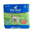 Disposable Dog Diapers 12 Pack with Adjustable Fasteners, Absorbent Male and Female S or M Options for Puppy Training, Senior Dog Accidents and Travel