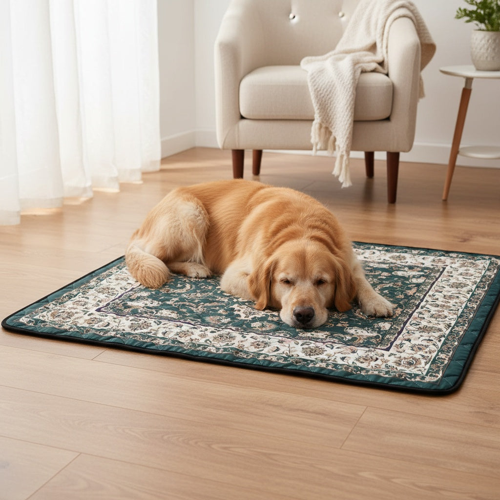 Reusable Washable Pee Pads for Dogs with Bohemian Style, Non-Slip Absorbent Puppy Training Mats in 18 x 24 to 72 x 72 Inch Size-Specific Packs