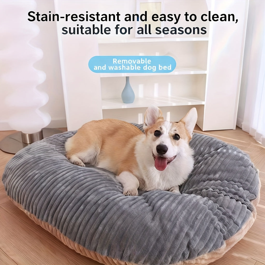 Washable Dog Bed with Thickened Design, M to XXL Size Options for Everyday Lounging and All-Season Pet Rest, Machine-Washable Dog Bedding