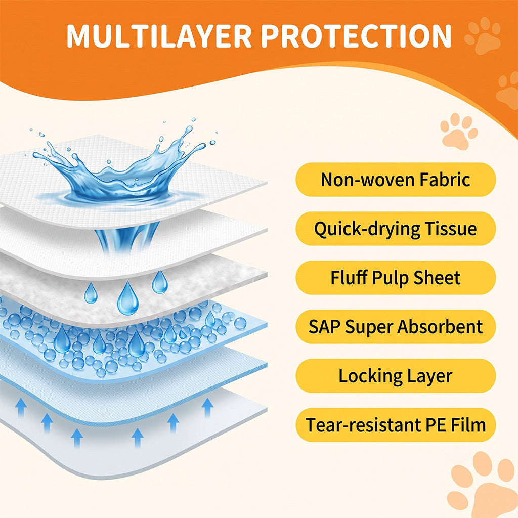 Puppy Potty Pads with Bonus Bags or Duck Toy, Extra Large Absorbent Leakproof Dog Pee Pads for Indoor House Training and Everyday Accidents