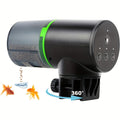 Automatic Aquarium Fish Feeder with Vacation Timer, Adjustable Electric Fish Food Dispenser with Two Mounting Methods for Home Tank Feeding Routines