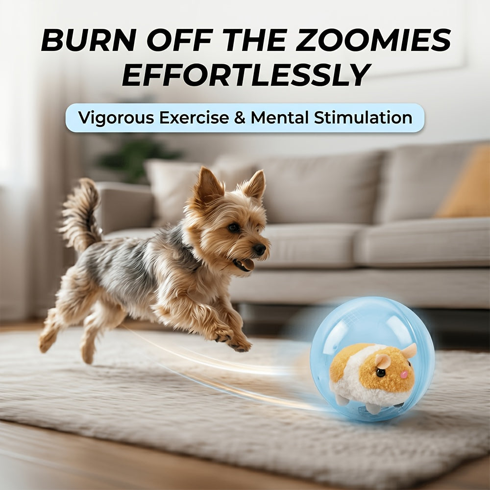 Rechargeable Dog Chase Toy with Obstacle-Avoiding Play, Blue or Pink Mouse and Rabbit Options for Small and Medium Dogs, Supervised Interactive Pet Play