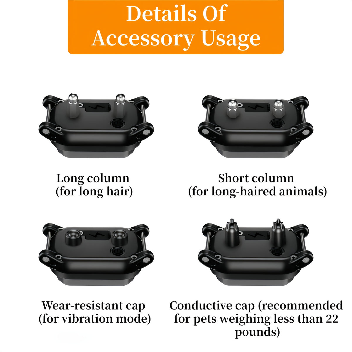 D80-1 Dog Training Collar with Digital Remote, Rechargeable Black Adjustable Nylon Collar with Listed Beep and Vibration Functions for Supervised Sessions