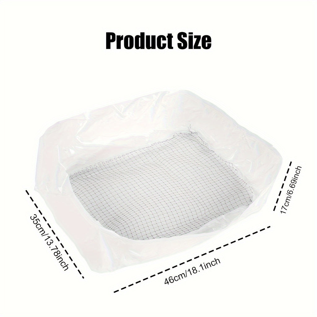 Cat Litter Sifting Bags 10-Pack, Reusable Washable Mesh Filter Liners for Indoor Cat Litter Boxes, Lift-and-Sift Daily Cleanup Accessories