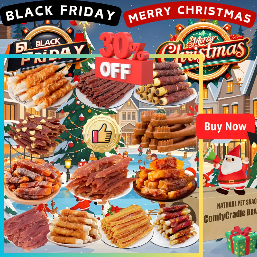 Dog Chew Treats Duo Packs, Chicken and Duck Jerky with Beef Chew Stick Options for Supervised Training Rewards, Everyday Snacks and Dog Gift Baskets