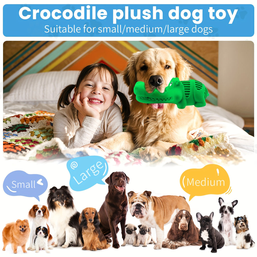 Large Dog Chew Toy in Green for Medium and Large Dogs, Pet Chewing Accessory for Supervised Playtime, Everyday Toy Rotation and Dog Lover Gifts