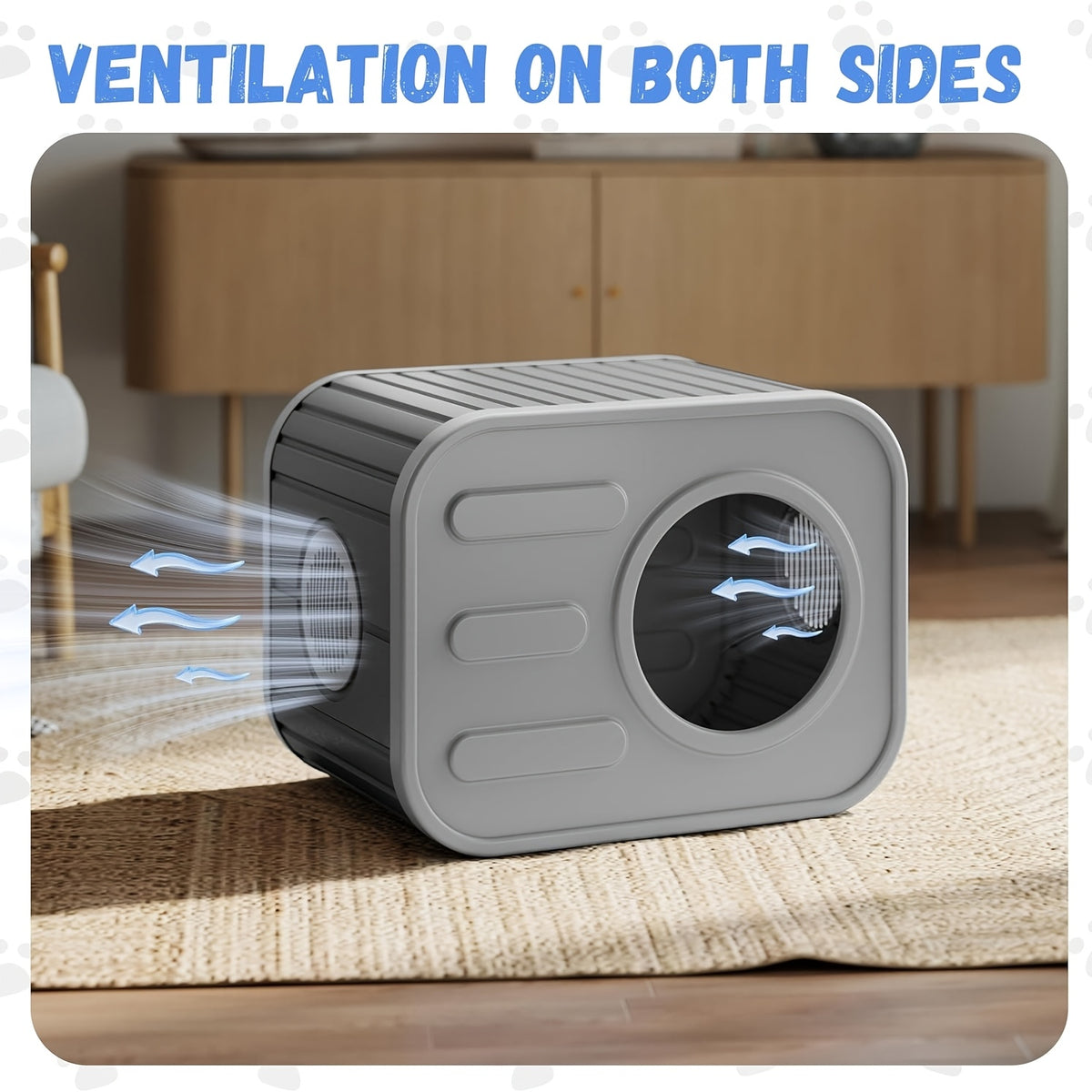Camera-Shaped Cat House with Side Ventilation, Washable Cat Hideaway in Blue or Black for Indoor and Sheltered Outdoor Use, Optional Cushion