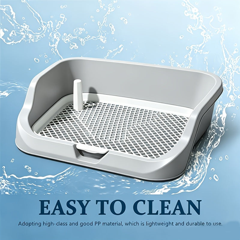 Dog Toilet Training Tray, Washable Reusable Pet Potty with Detachable Design, High-Sided Splash Guard or Flat Panel Options for Puppy House Training