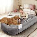 Memory Foam Human Dog Bed with Machine Washable Cover, Non-Slip Base and Liner, Oversized Indoor Lounger in 71 and 76 Inch Options