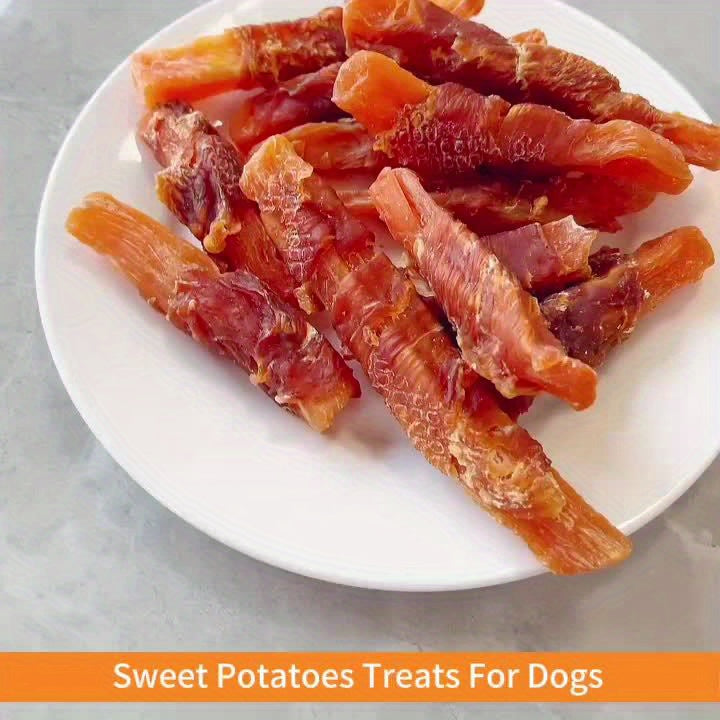 Chicken Wrapped Sweet Potato Dog Treats, 300g, 600g or 900g Chewy Snack Wraps for Supervised Reward Time and Dog Lover Gift Baskets