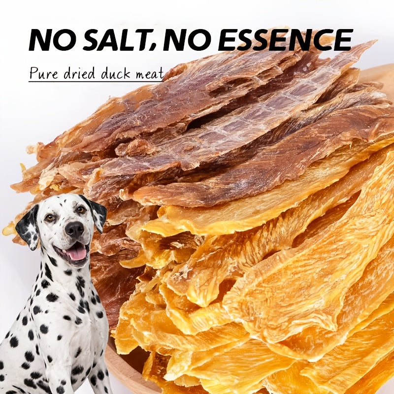Chicken and Duck Jerky Dog Treats Mixed Pack, Air-Dried Breast Meat Strips for Supervised Training Rewards and Everyday Snack Time