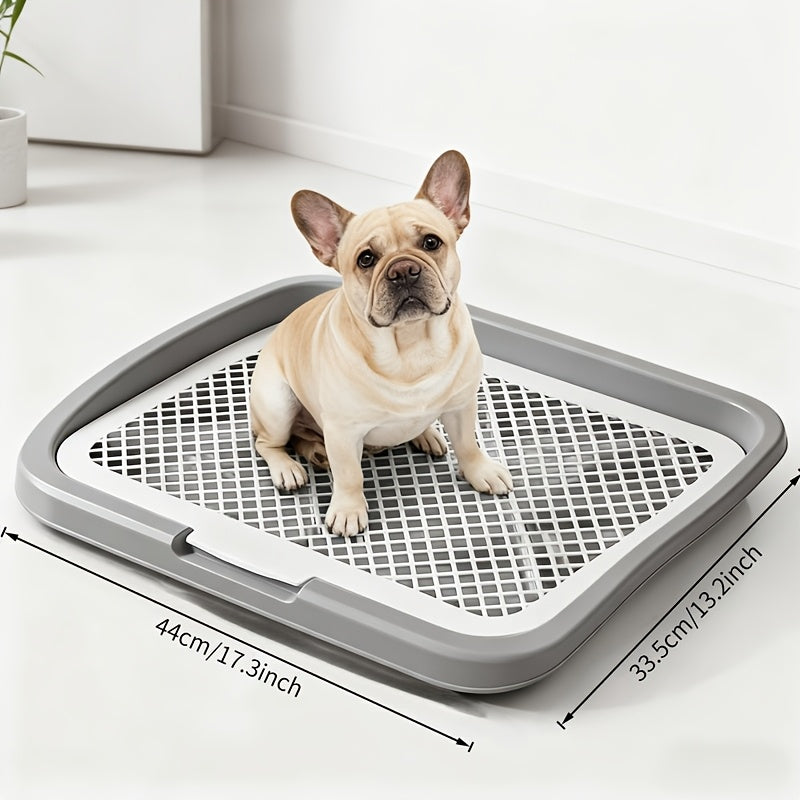 Dog Pee Pad Holder with Removable Grate, Leak-Proof Washable Puppy Potty Training Tray for Indoor Apartment Toilet Routines